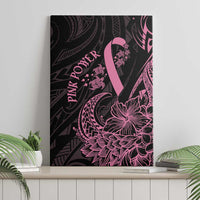 Polynesian Pink Power Canvas Wall Art Breast Cancer Ribbon Turtle and Flowers LT7 - Polynesian Pride
