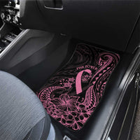 Polynesian Pink Power Car Mats Breast Cancer Ribbon Turtle and Flowers LT7 - Polynesian Pride