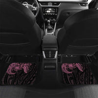 Polynesian Pink Power Car Mats Breast Cancer Ribbon Turtle and Flowers LT7 Set 2pcs - Back Pink - Polynesian Pride