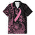 Polynesian Pink Power Family Matching Long Sleeve Bodycon Dress and Hawaiian Shirt Breast Cancer Ribbon Turtle and Flowers