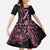 Polynesian Pink Power Family Matching Off Shoulder Maxi Dress and Hawaiian Shirt Breast Cancer Ribbon Turtle and Flowers