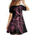 Polynesian Pink Power Family Matching Off Shoulder Maxi Dress and Hawaiian Shirt Breast Cancer Ribbon Turtle and Flowers