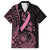 Polynesian Pink Power Family Matching Off Shoulder Maxi Dress and Hawaiian Shirt Breast Cancer Ribbon Turtle and Flowers