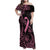 Polynesian Pink Power Family Matching Off Shoulder Maxi Dress and Hawaiian Shirt Breast Cancer Ribbon Turtle and Flowers