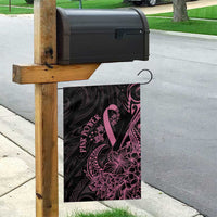 Polynesian Pink Power Garden Flag Breast Cancer Ribbon Turtle and Flowers LT7 - Polynesian Pride