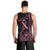 Polynesian Pink Power Men Tank Top Breast Cancer Ribbon Turtle and Flowers