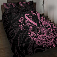 Polynesian Pink Power Quilt Bed Set Breast Cancer Ribbon Turtle and Flowers LT7 Pink - Polynesian Pride