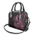 Polynesian Pink Power Shoulder Handbag Breast Cancer Ribbon Turtle and Flowers