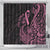 Polynesian Pink Power Shower Curtain Breast Cancer Ribbon Turtle and Flowers