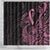 Polynesian Pink Power Shower Curtain Breast Cancer Ribbon Turtle and Flowers