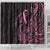 Polynesian Pink Power Shower Curtain Breast Cancer Ribbon Turtle and Flowers