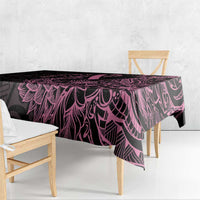 Polynesian Pink Power Tablecloth Breast Cancer Ribbon Turtle and Flowers LT7 - Polynesian Pride
