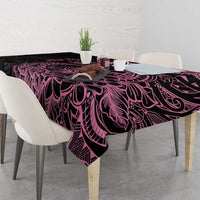 Polynesian Pink Power Tablecloth Breast Cancer Ribbon Turtle and Flowers LT7 - Polynesian Pride