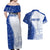 Personalised Queen Victoria School Couples Matching Off Shoulder Maxi Dress and Hawaiian Shirt QVS Old Boys LT7 - Polynesian Pride