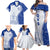 Personalised Queen Victoria School Family Matching Off Shoulder Maxi Dress and Hawaiian Shirt QVS Old Boys LT7 - Polynesian Pride