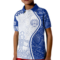 Personalised Queen Victoria School Kid Polo Shirt QVS Old Boys LT7 Kid White - Polynesian Pride