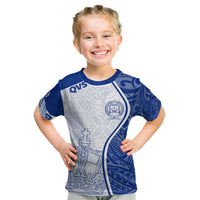 Personalised Queen Victoria School Kid T Shirt QVS Old Boys LT7 White - Polynesian Pride