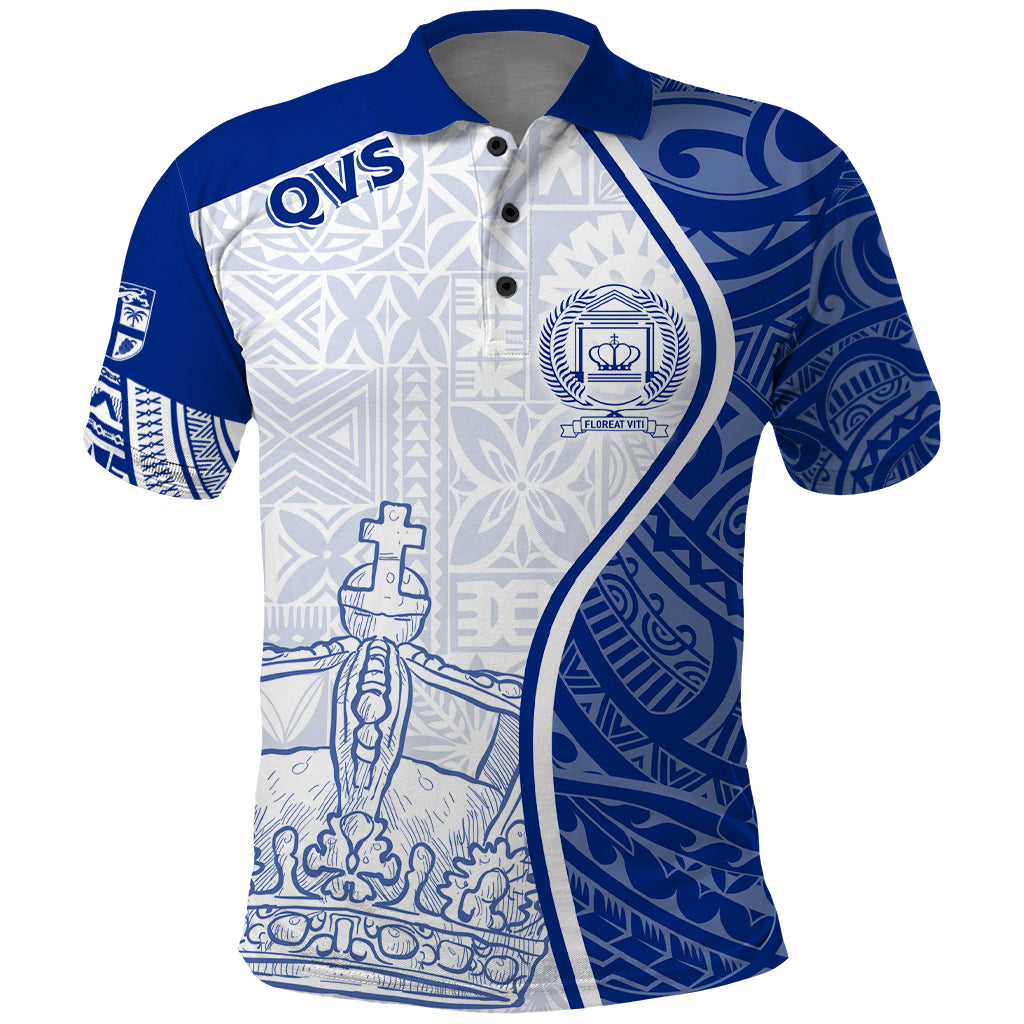 Personalised Queen Victoria School Polo Shirt QVS Old Boys LT7 White - Polynesian Pride