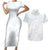 Samoa White Sunday Couples Matching Short Sleeve Bodycon Dress and Hawaiian Shirt Hibiscus Special LT7 White - Polynesian Pride