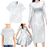 Samoa White Sunday Family Matching Long Sleeve Bodycon Dress and Hawaiian Shirt Hibiscus Special LT7 - Polynesian Pride