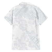 Samoa White Sunday Family Matching Off Shoulder Long Sleeve Dress and Hawaiian Shirt Hibiscus Special LT7 - Polynesian Pride