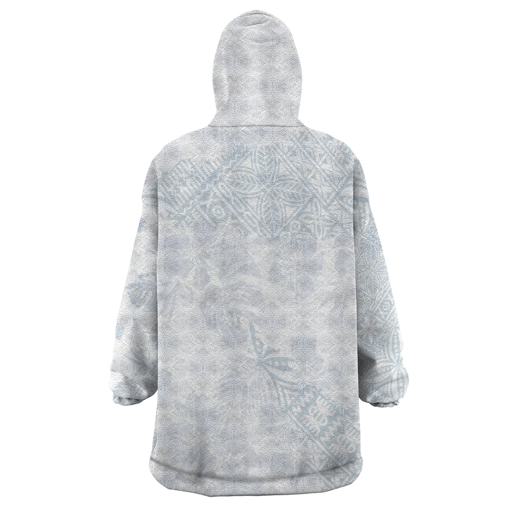 Samoa White Sunday Wearable Blanket Hoodie Hibiscus Special LT7 - Polynesian Pride