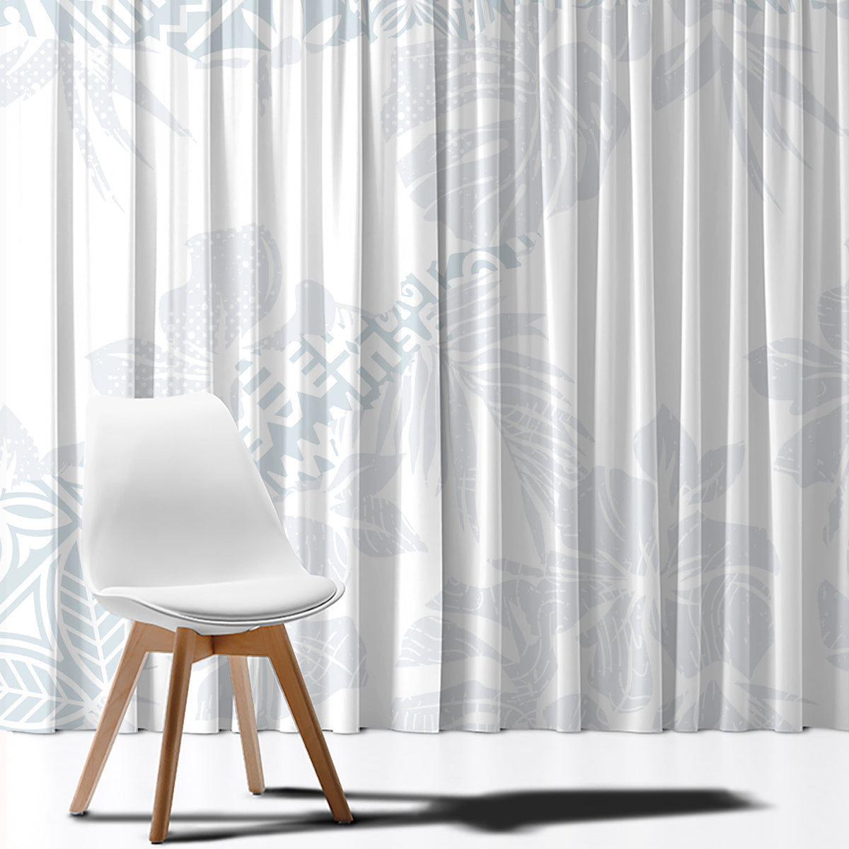 Samoa White Sunday Window Curtain Hibiscus Special LT7 - Polynesian Pride