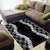 Hawaii Aloha Plumeria Lei Black Palaka Area Rug - Polynesian Pride
