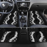 Hawaii Aloha Plumeria Lei Black Palaka Car Mats - Polynesian Pride