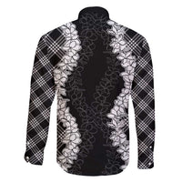 Hawaii Aloha Plumeria Lei Black Palaka Family Matching Puletasi and Hawaiian Shirt LT7 - Polynesian Pride