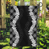 Hawaii Aloha Plumeria Lei Black Palaka Garden Flag - Polynesian Pride