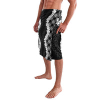 Hawaii Aloha Plumeria Lei Black Palaka Lavalava - Polynesian Pride