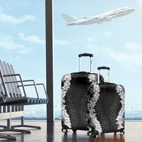 Hawaii Aloha Plumeria Lei Black Palaka Luggage Cover - Polynesian Pride