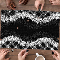 Hawaii Aloha Plumeria Lei Black Palaka Puzzle - Polynesian Pride