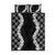Hawaii Aloha Plumeria Lei Black Palaka Quilt Bed Set - Polynesian Pride