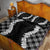 Hawaii Aloha Plumeria Lei Black Palaka Quilt Bed Set - Polynesian Pride