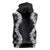 Hawaii Aloha Plumeria Lei Black Palaka Sleeveless Hoodie - Polynesian Pride