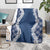Hawaii Aloha Plumeria Lei Navy Palaka Blanket - Polynesian Pride
