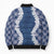 Hawaii Aloha Plumeria Lei Navy Palaka Bomber Puffer Jacket - Polynesian Pride