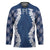 Hawaii Aloha Plumeria Lei Navy Palaka Hockey Jersey - Polynesian Pride