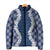 Hawaii Aloha Plumeria Lei Navy Palaka Padded Jacket - Polynesian Pride