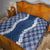 Hawaii Aloha Plumeria Lei Navy Palaka Quilt - Polynesian Pride