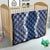 Hawaii Aloha Plumeria Lei Navy Palaka Quilt - Polynesian Pride