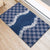 Hawaii Aloha Plumeria Lei Navy Palaka Rubber Doormat - Polynesian Pride