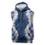 Hawaii Aloha Plumeria Lei Navy Palaka Sleeveless Hoodie - Polynesian Pride
