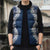 Hawaii Aloha Plumeria Lei Navy Palaka Sleeveless Puffer Jacket - Polynesian Pride