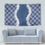 Hawaii Aloha Plumeria Lei Navy Palaka Tapestry - Polynesian Pride