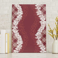 Hawaii Aloha Plumeria Lei Scarlet Palaka Canvas Wall Art LT7 Without Frame Scarlet - Polynesian Pride