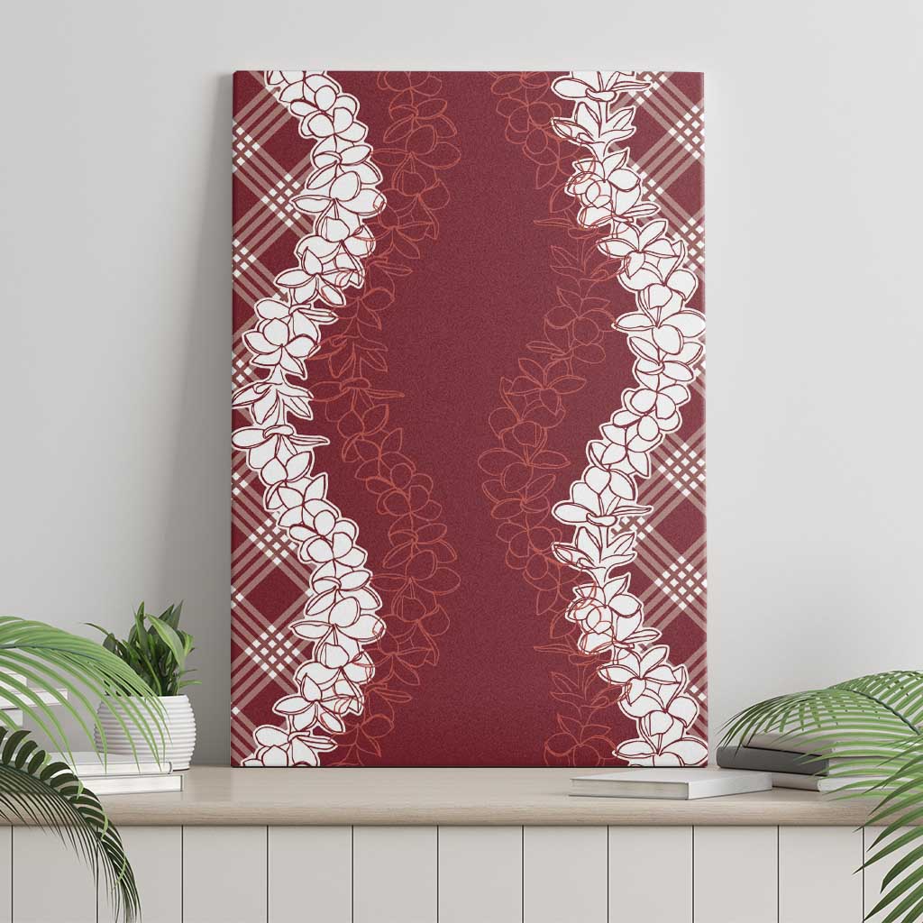 Hawaii Aloha Plumeria Lei Scarlet Palaka Canvas Wall Art LT7 - Polynesian Pride