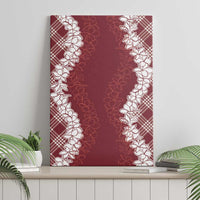 Hawaii Aloha Plumeria Lei Scarlet Palaka Canvas Wall Art LT7 - Polynesian Pride
